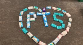 Baby wipes donated by Parking and Transportation Services